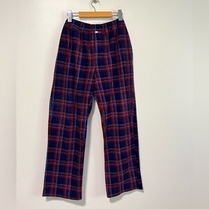 Tommy Hilfiger Sleepwear Plaid Fleece Pajama Pants Blue Red S Cozy Lounge